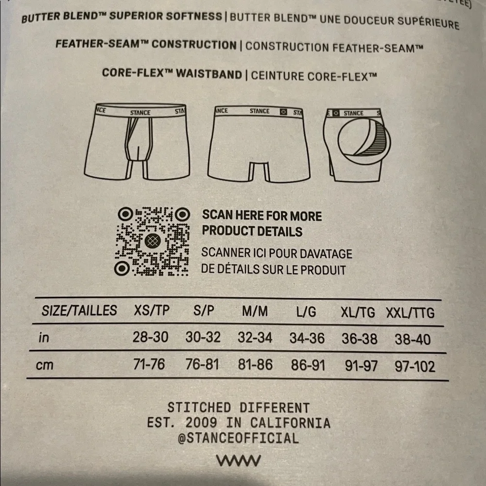 NWT Stance Mens Butterblend Wholester Pouch Black Boxer Briefs, Size Medium - Picture 5 of 6